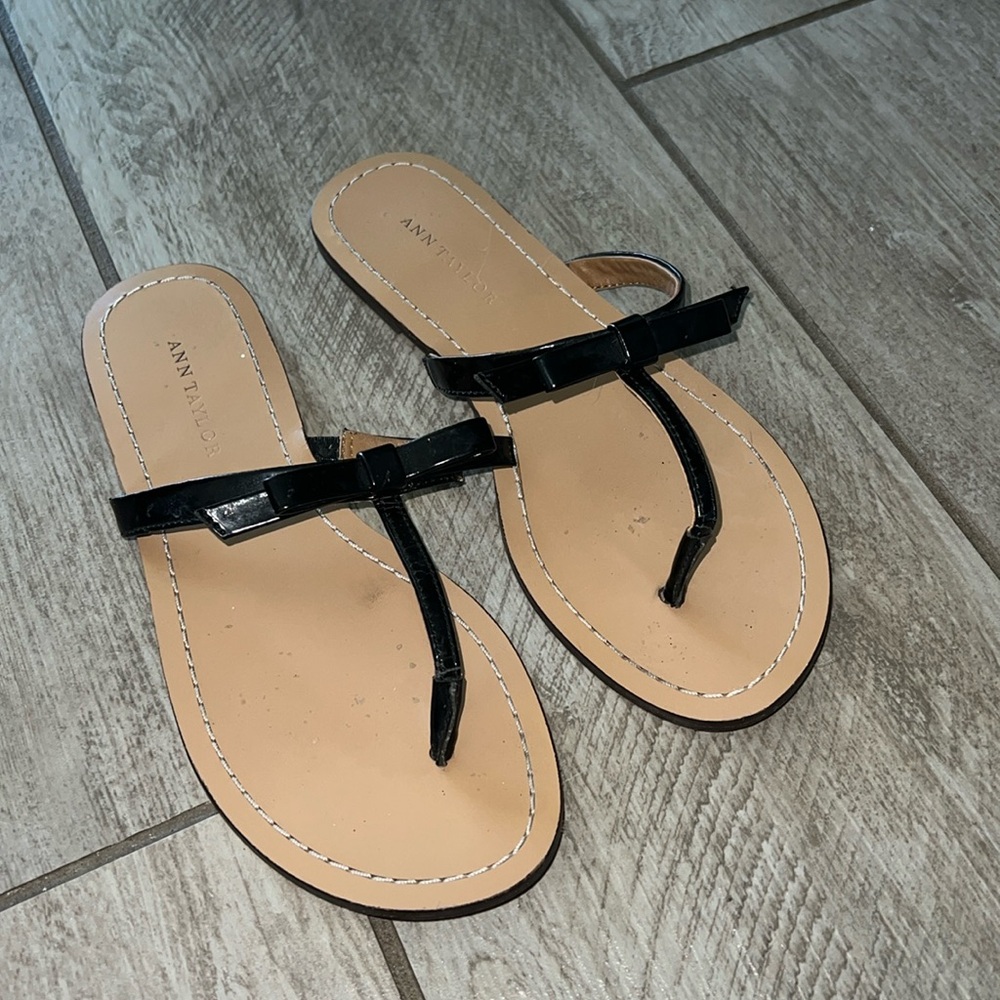Black Bow Sandals
